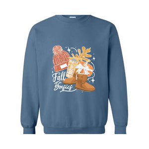 Fall Basics Crewneck Sweatshirt, Coquette Pumpkin Festival Cozy Shirt Sweater, Happy Fall Y’all, Fall Lover Shirt