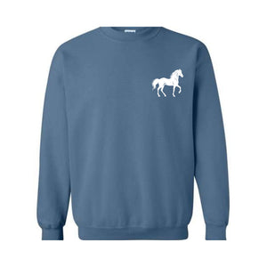 Personalized Equestrian Sweatshirt, Custom Horse Lover , Horse Trainer Gift, Horseback Riding , Girl Horse