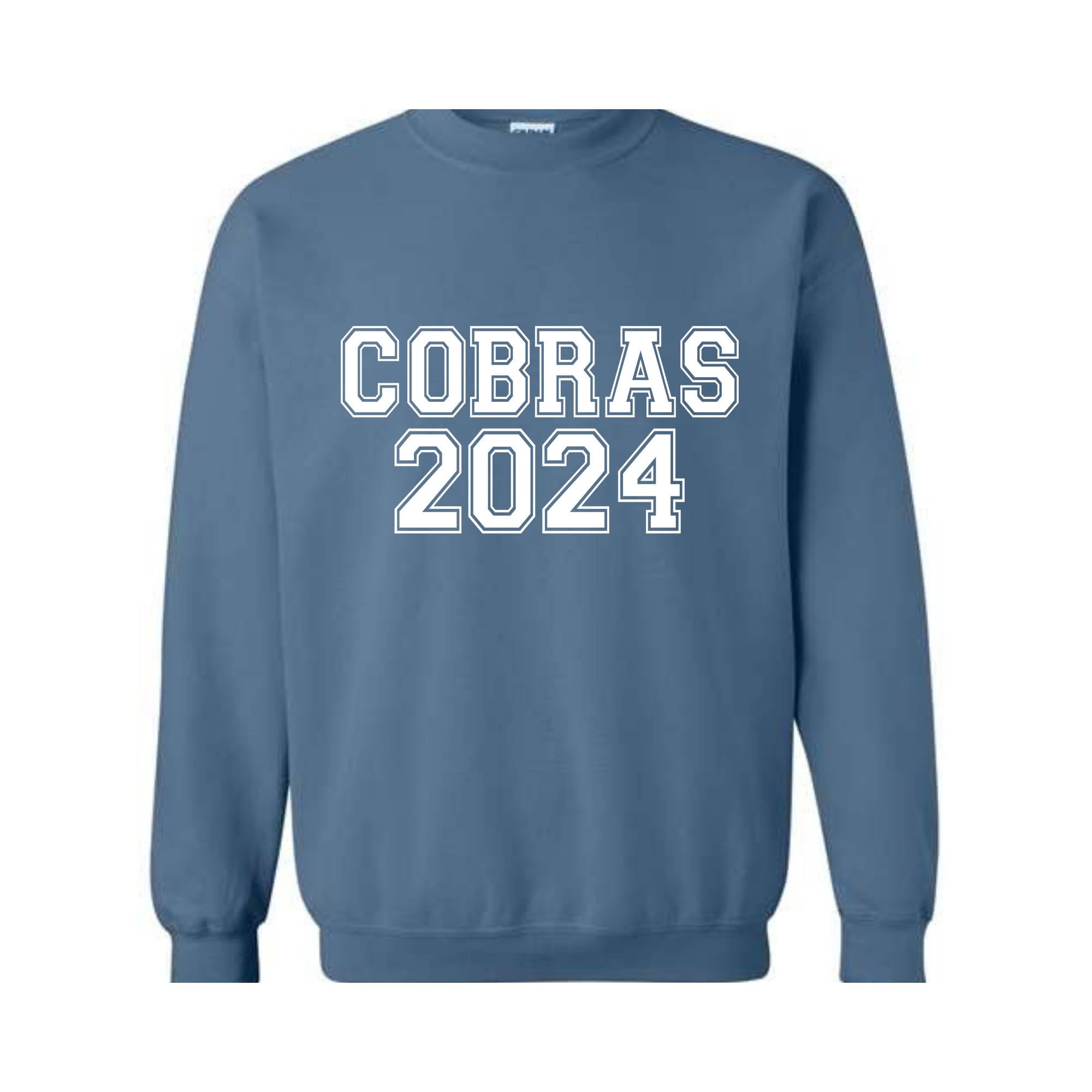 Team Mascot , Cobras Team  Mascot Crewneck, School Team Spirit, Cobras Fan Sweatshirt, Cobras School , Cobras Football