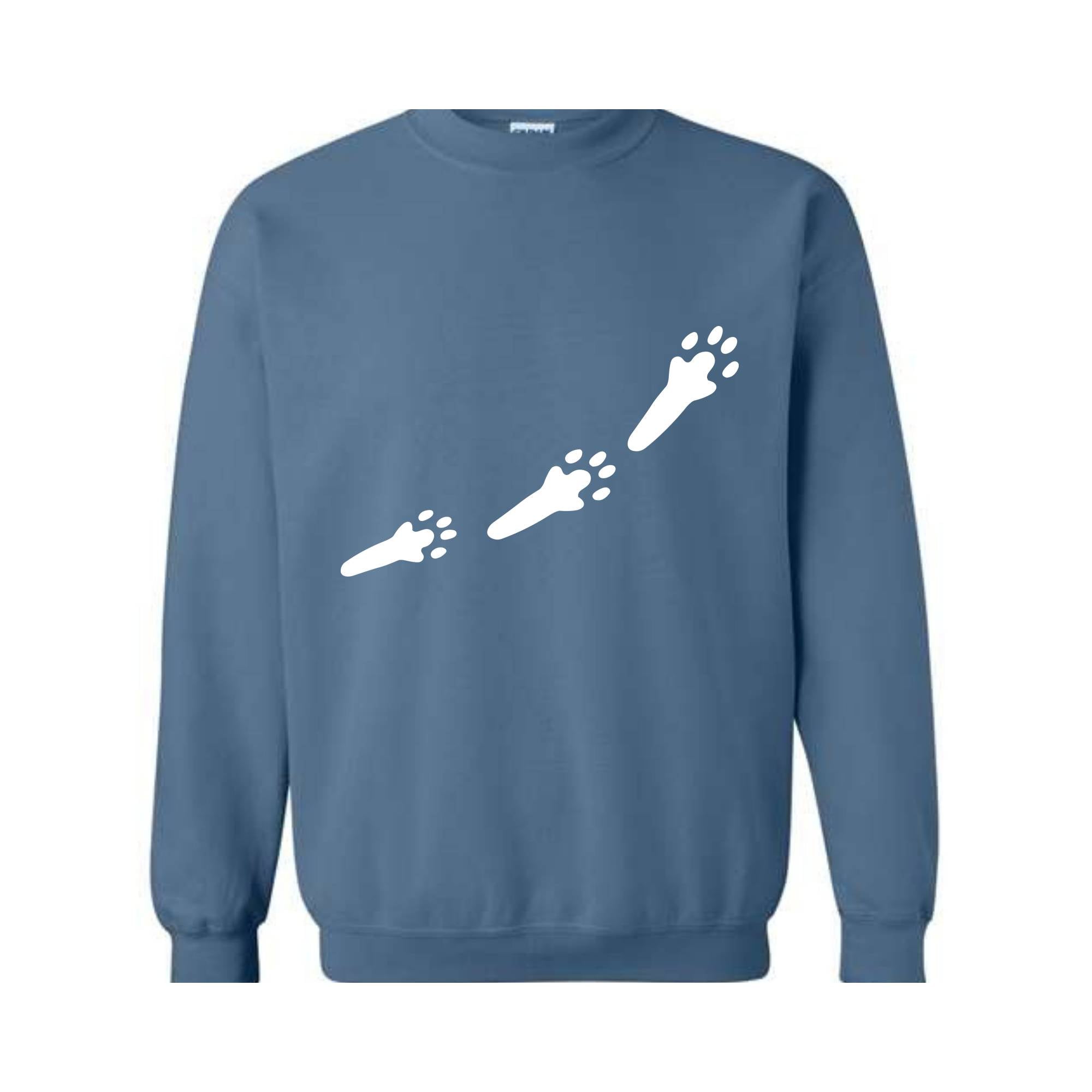 Custom Pet Name Sweatshirt, Pet Footprint Sweater, Custom Pet Sweatshirt, Custom Pet Hoodie, Pet Lovers Gifts