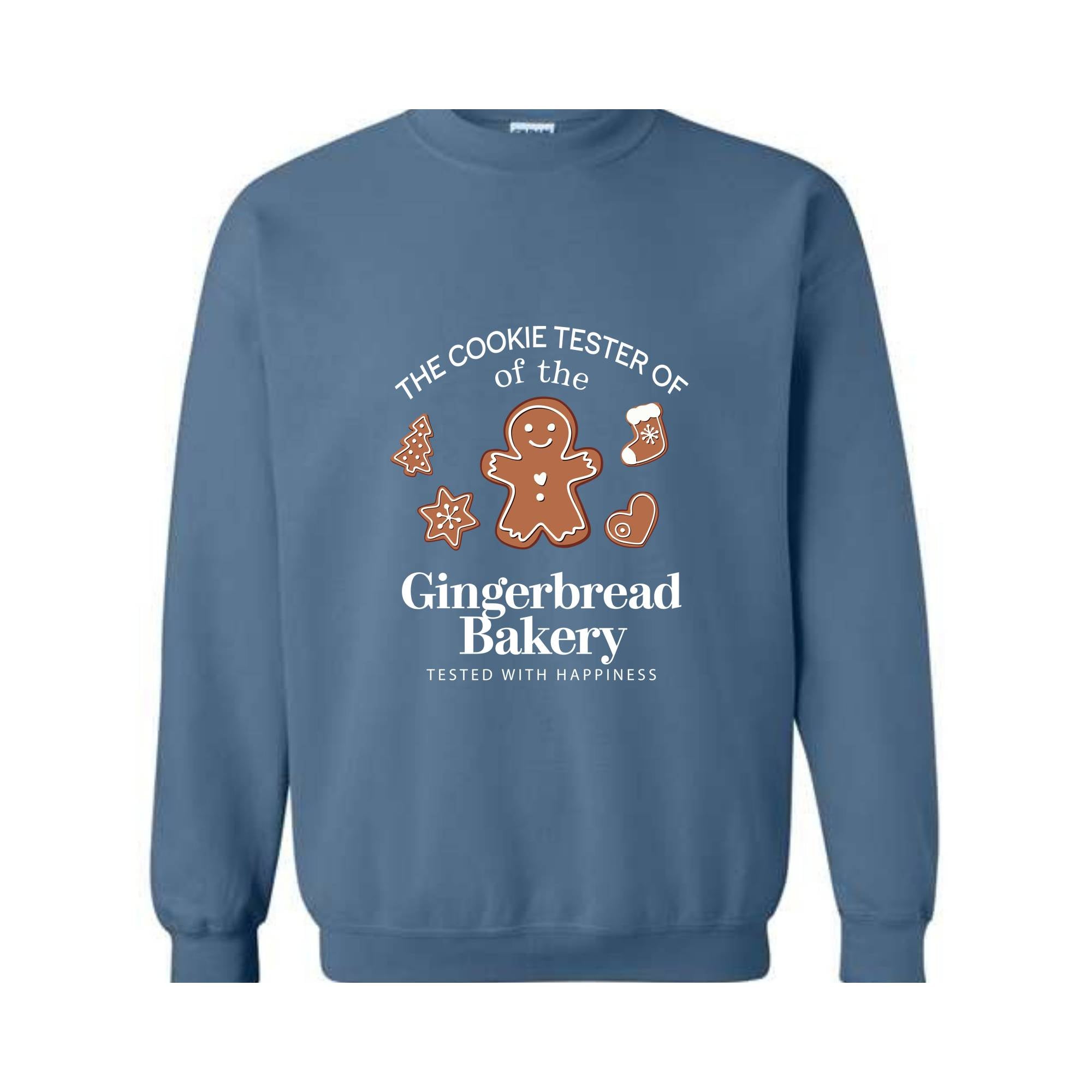 The Cookie Tester Of The Gingerbread Bakery Sweatshirt, Gingerbread Sweatshirt, Christmas Couple Shirt, Funny Santa Sweat, Christmas Gift