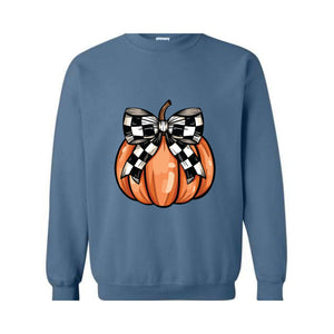 Retro Pumpkin Sweatshirt, Pumpkin Season Sweatshirt, Fall Vibes Sweatshirt, Coquette Pumpkin Sweatshirt, Halloween Pumpkin Season Sweatshirt