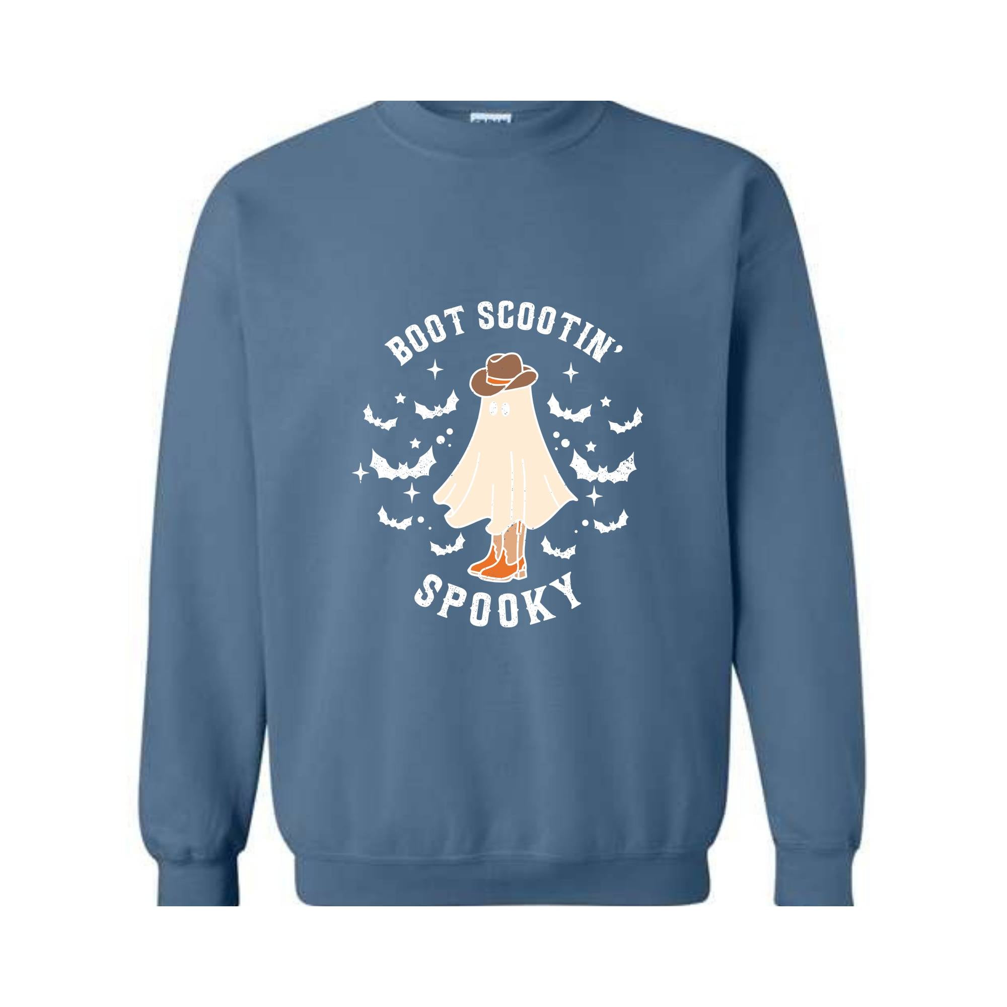 Boot Scootin' Spooky Sweatshirt, Cute Spooky Sweater, Halloween Gifts, Cowboy Ghost, Western Halloween Sweatshirt