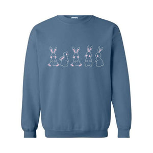 Cute Bunnies Sweatshirt, Bunny Lover Hoodie, Cute Easter Hoodie, Cute Spring Sweater, Happy Easter Hoodie, Bunny Mom Sweatshirt