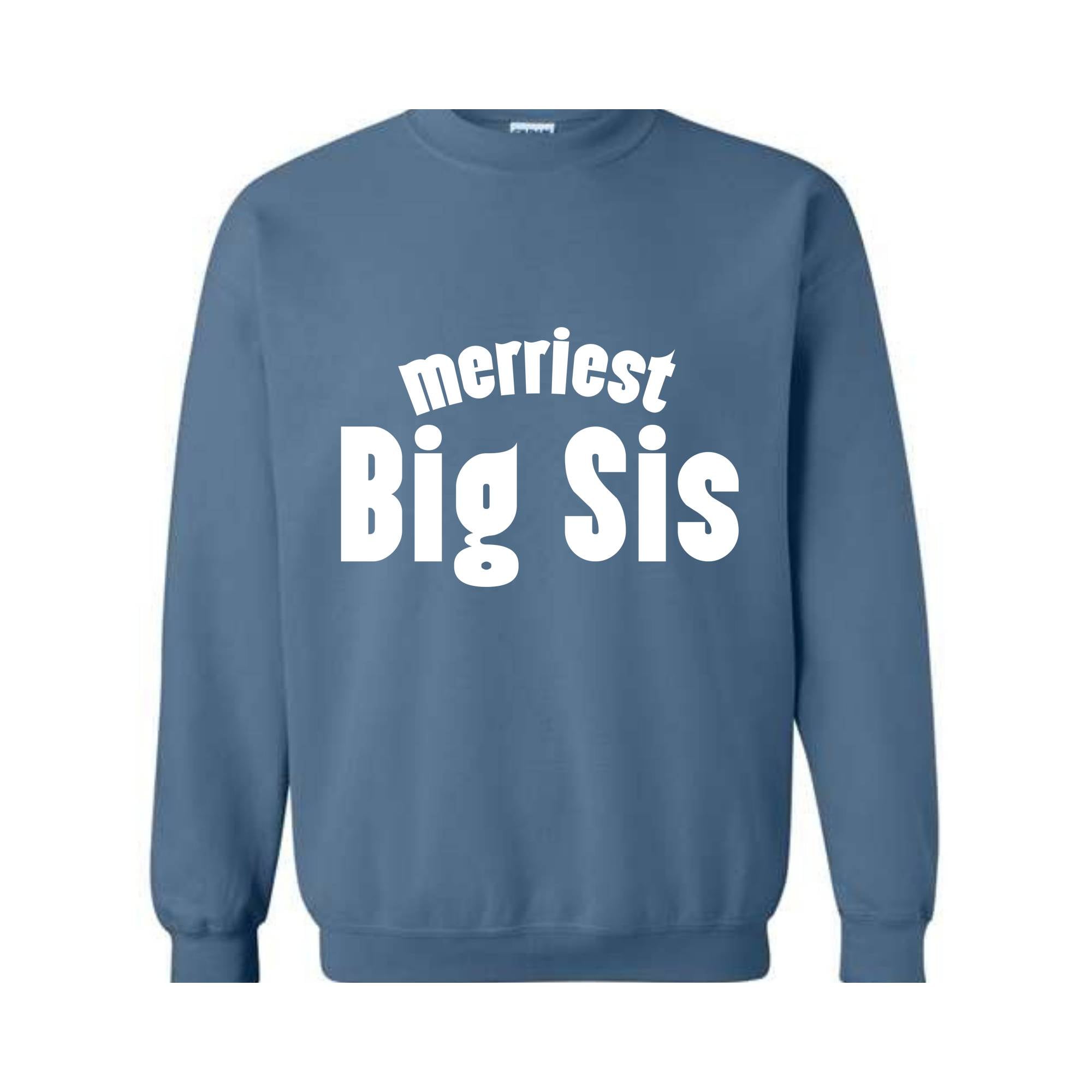 Merriest Big Sis Sweatshirt, Big Brother Hoodie, Little Sister Hoodie, Pregnancy Announcement Tee, Baby Announcement Hoodie