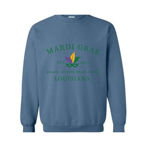 Mardi Gras Sweatshirt, Louisiana Sweatshirt, Mardi Gras Celebrations, Mardi Gras Wear, Louisiana State