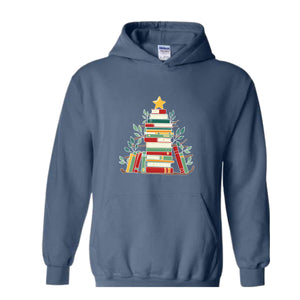 Book Christmas Tree Sweatshirt, Book Lover Gift, Christmas Tree T-Shirt, Book Lover Shirt, Christmas Bookworm, Bookish Christmas Gift, Liter