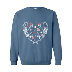 Skeleton Valentines Sweatshirt, Funny Valentines Day, Dancing Skeleton Sweater, Valentines Day Sweatshirt, Love Sweatshirt