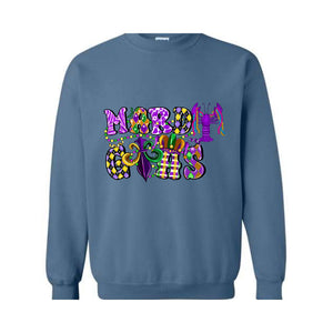 Mardi Gras Celebration Sweatshirt, Festival Hoodie, Carnival Sweatshirt, Party Wear, Mardi Gras Gift