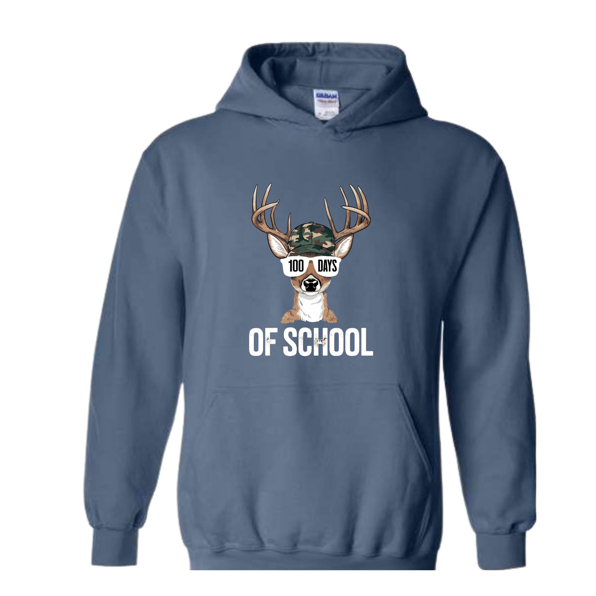 Oh School Hoodie, Bucked' 100 Days of School Hoodie, One hundred days of school, 100 days Hoodie, Deer Hoodie, 100th Day of School Gift