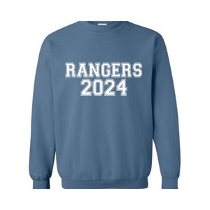 Team Mascot  Rangers Team , Mascot Crewneck, School Team Spirit, Rangers Sweatshirt, Rangers School , Rangers Football