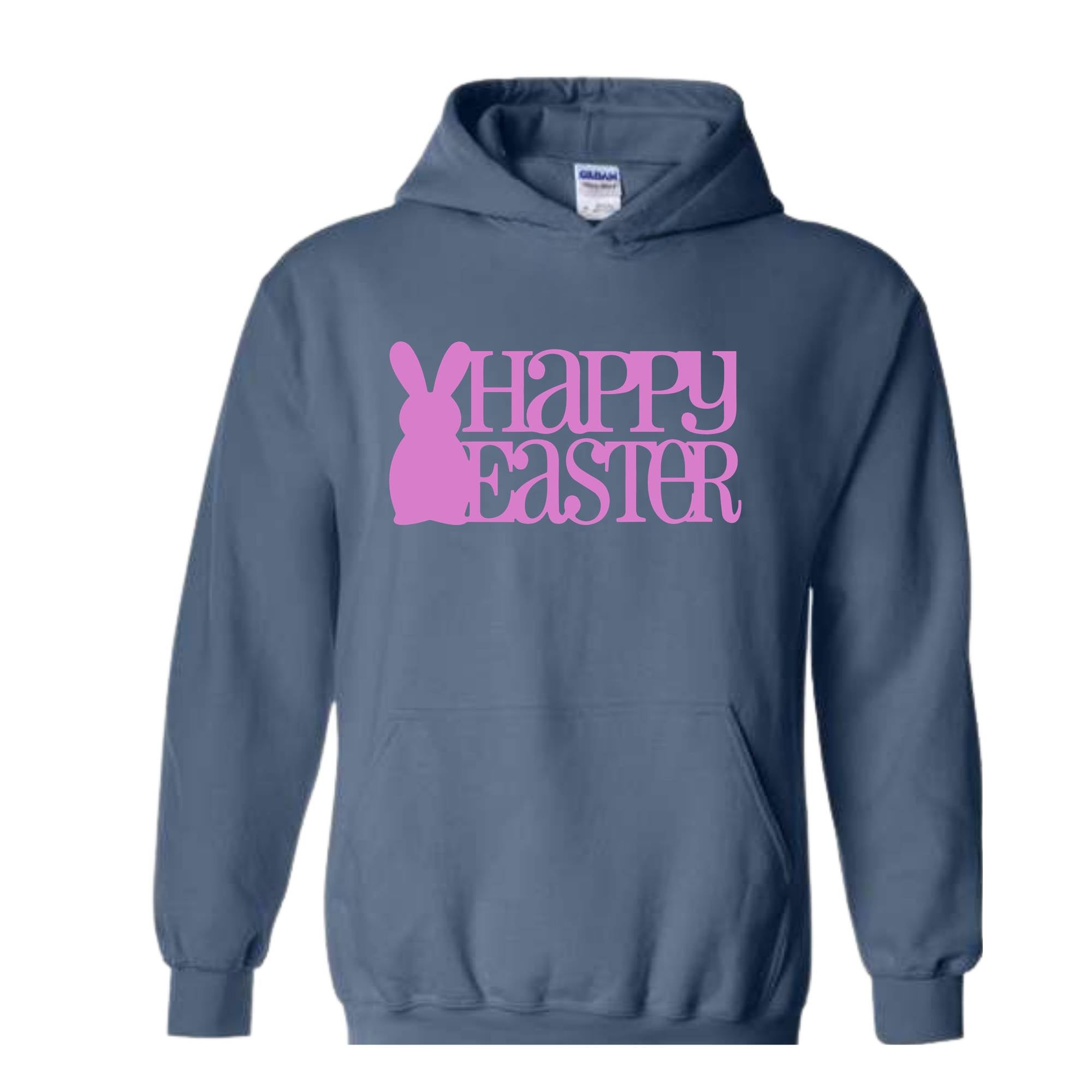 Happy Easter Hoodie, Rabbit Hoodie, Easter Sweater, Spring Hoodie, Easter Gift, Happy Rabbit Hoodie