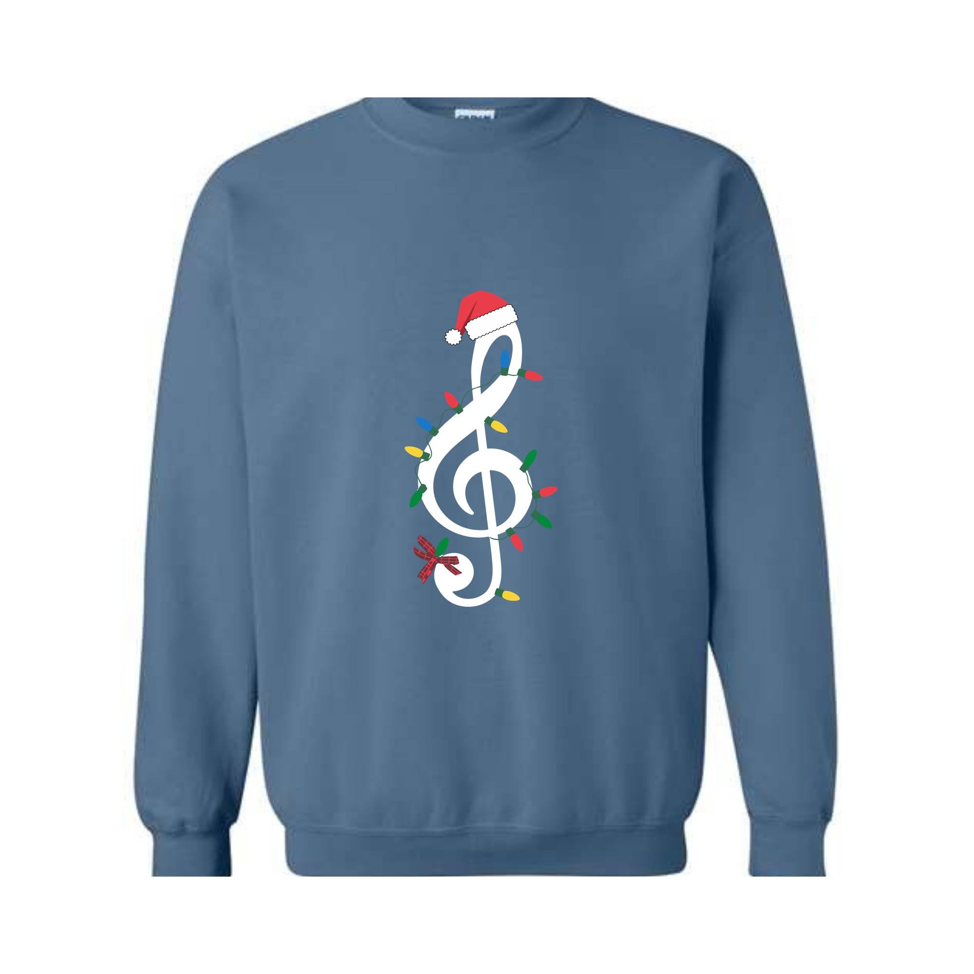 Music Christmas Lights Sweatshirt, Music Lover Hoodie, Instrument Christmas Hoodie, Musician Christmas Hoodie, Music Hoodie