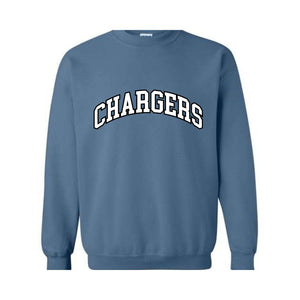 Team Mascot Sweatshirt, Chargers Team Sweatshirt, Chargers Team Spirit Sweatshirt, Chargers Fan Sweatshirt, Chargers School Sweatshirt