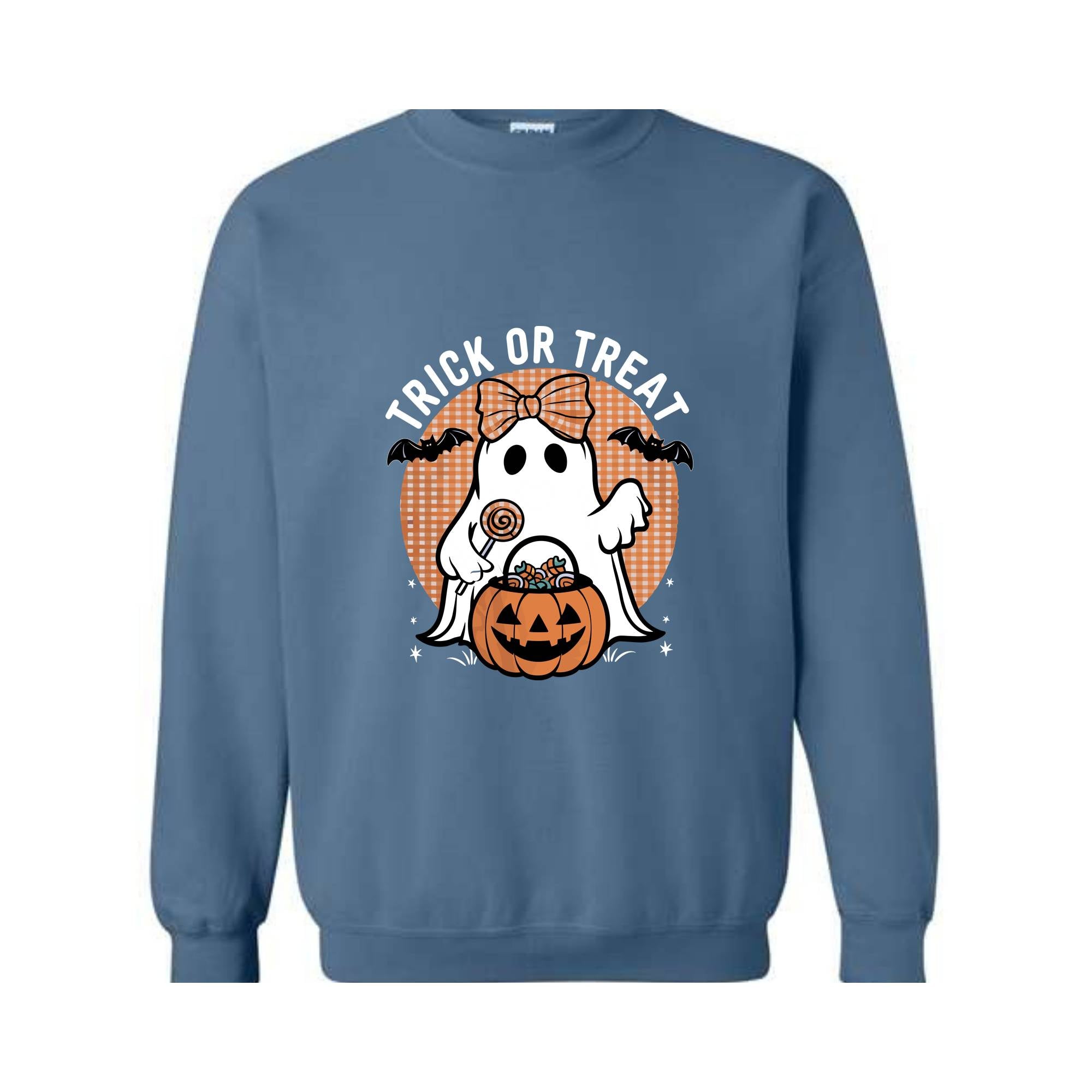 Trick or Treat Sweatshirt, Halloween , Halloween Ghost, Funny Halloween Shirt, Trendy Halloween Shirt, Spooky Halloween Shirt