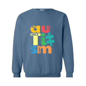 See The Able Not The Label Sweatshirt, Puzzle Piece Sweatshirt, Support Unique Shirt, Autism Gift, Autism Appare