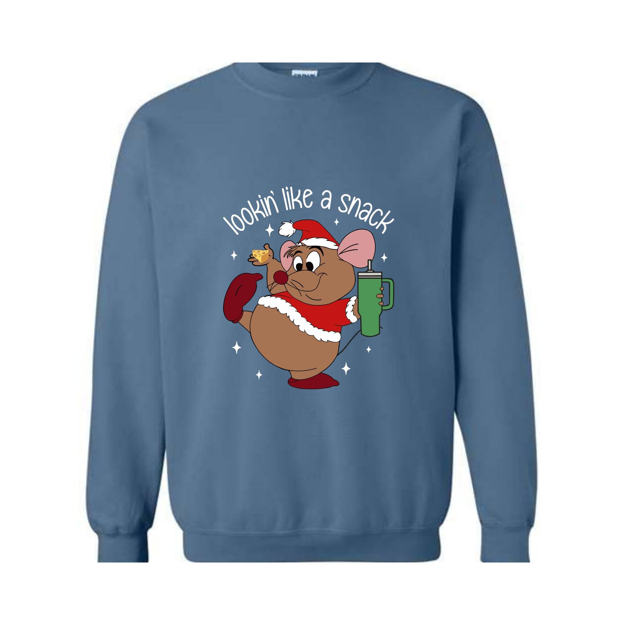 Lookin' Like A Snack Gus Christmas Sweatshirt, Funny Christmas Sweatshirt, Xmas Movie Sweater, Disneyland Christmas Sweatshirt