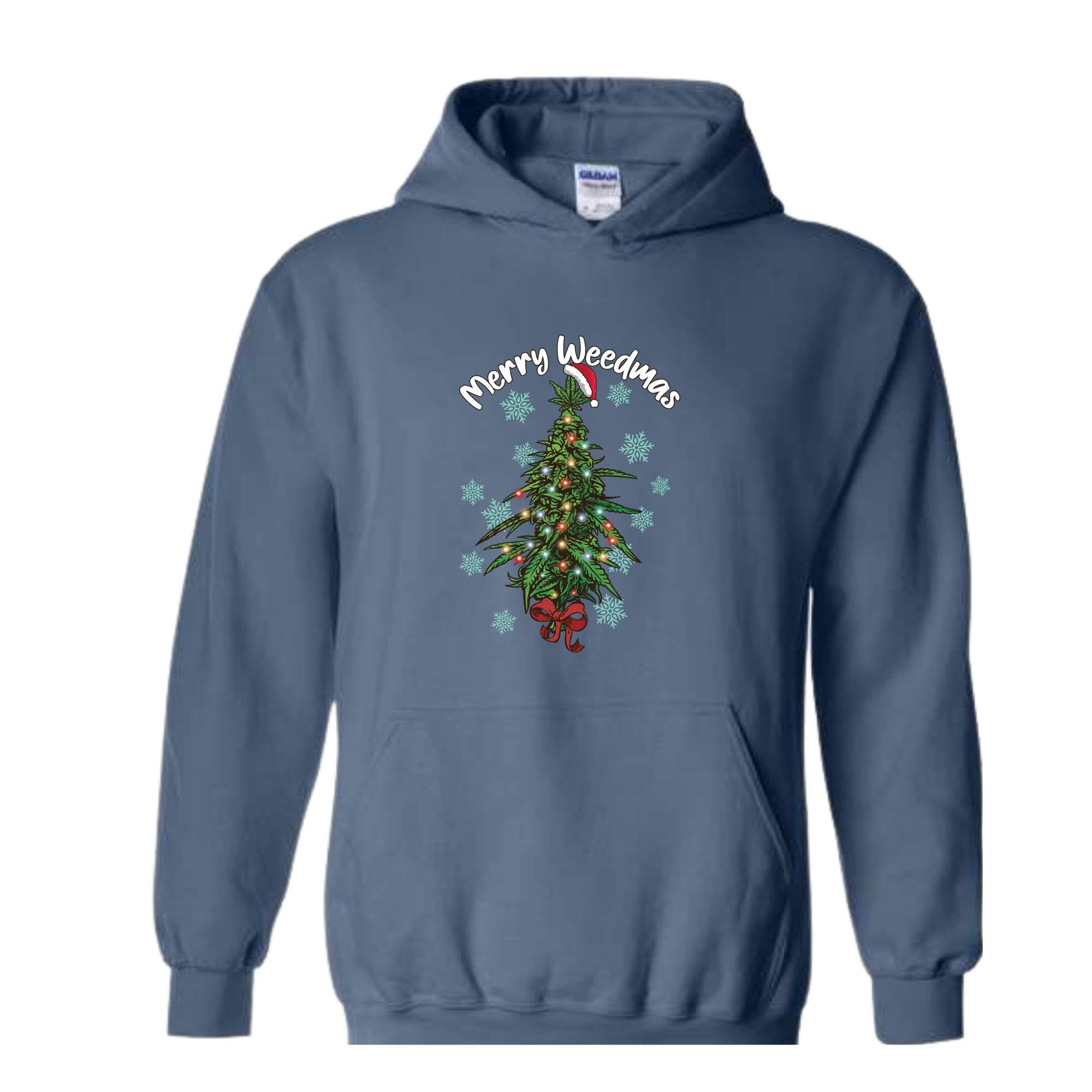 Merry Weedmas Sweatshirt, Christmas Tree Sweatshirt, Christmas Sweatshirt, Santa Claus Sweatshirt, Christmas Gift