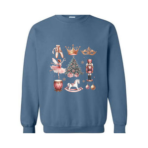 Girly Coquette Bow Christmas Sweatshirt, Christmas Tree Shirt, Christmas Sweatshirt, Girly Christmas Sweater, Coquette Bow Sweater