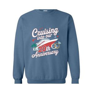 Custom Anniversary Vacation Cruise Sweatshirt, Wedding Anniversary Gift, Anniversary Cruise Crew