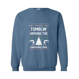 Tumblin' Around the Christmas Tree Sweatshirt, Gymnastics Gifts