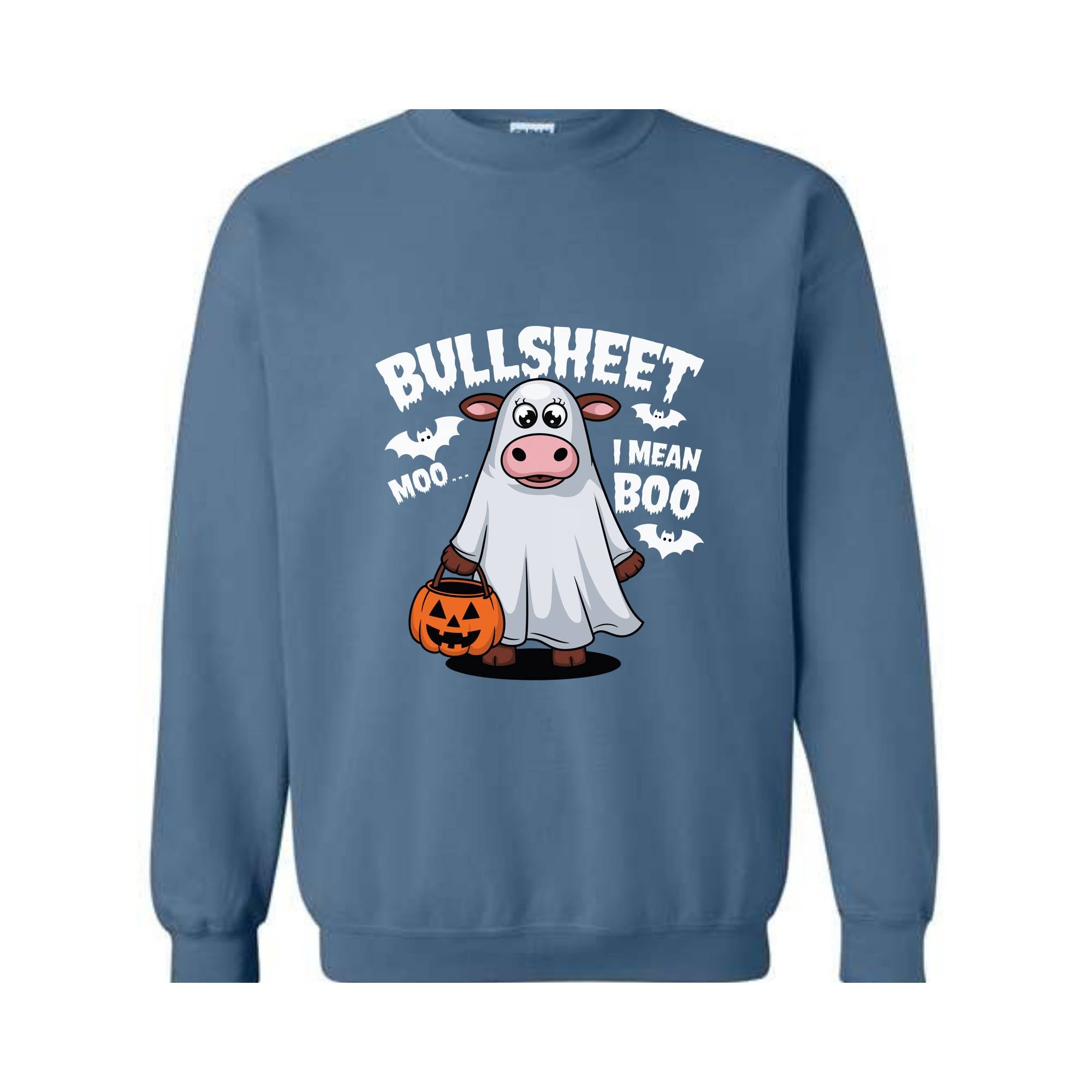 BullSheet Moo I mean Boo Sweatshirt, Halloween Ghost Cow Shirt, Happy Halloween Hoodie, Halloween Ghost Hoodie, Halloween Boo Shirt