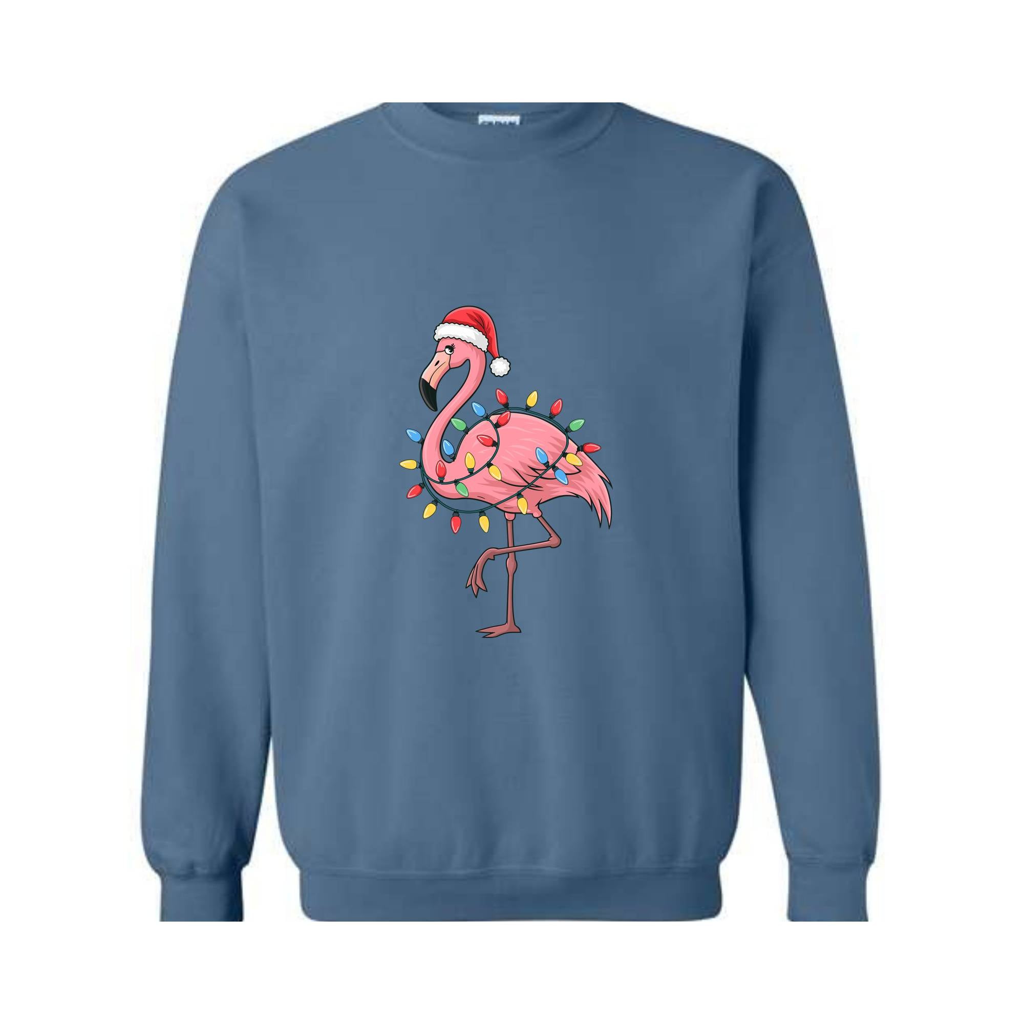 Christmas Flamingo Sweatshirt, Holiday Tee