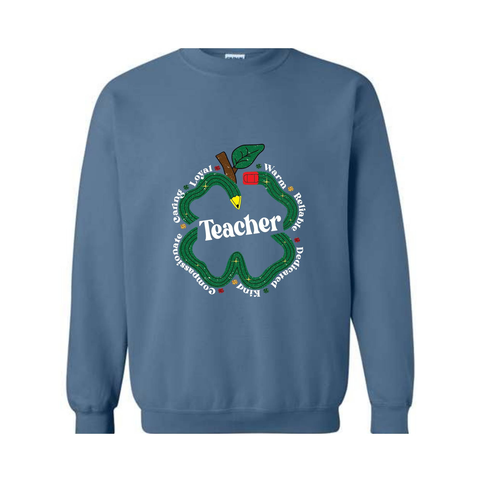 Teacher Saint Patrick Sweatshirt, One Lucky Teacher Sweatshirt, St Patrick Teacher Gift, Gift For Teacher