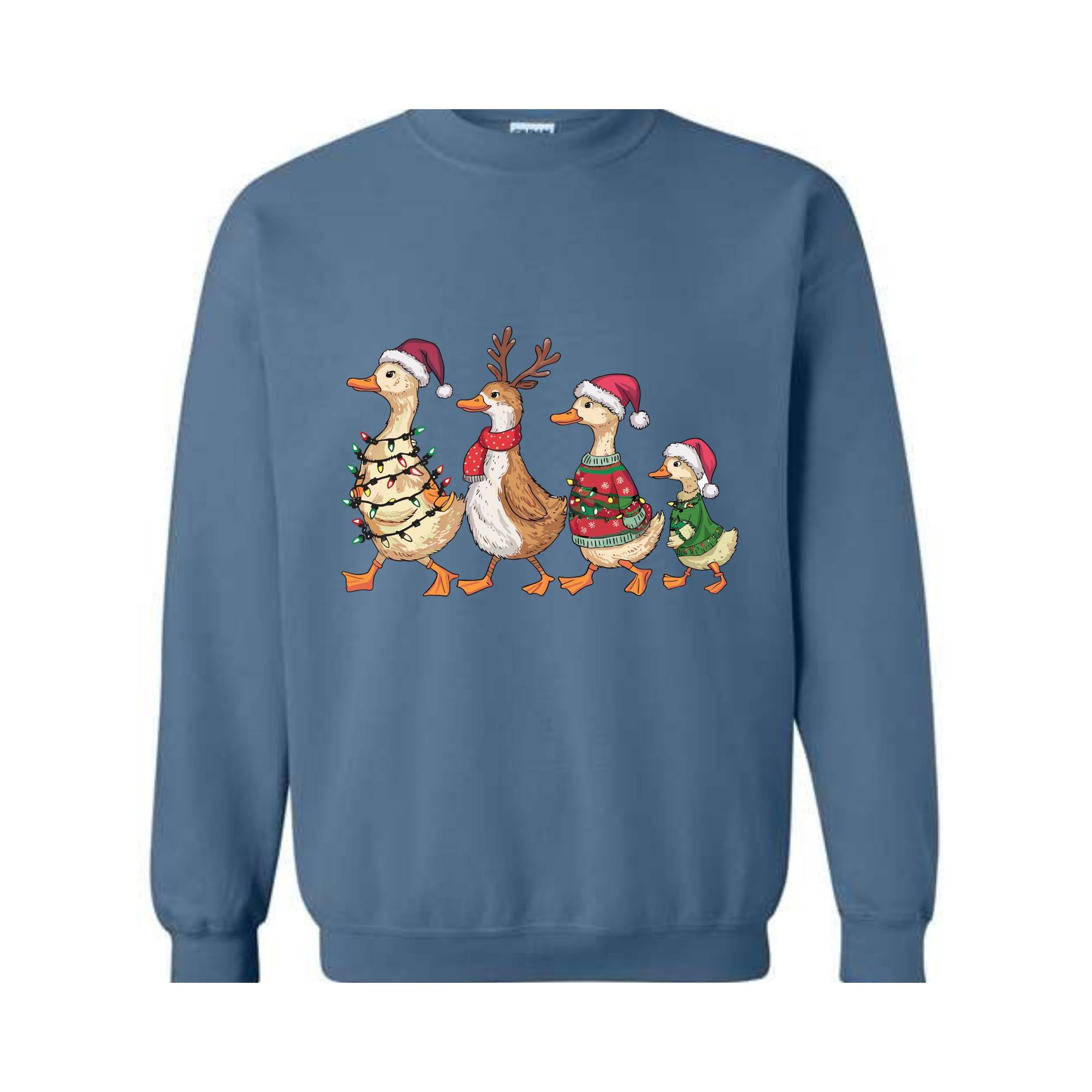 Christmas Ducks Sweatshirt, Duck Christmas Sweatshirt For Women, Funny Animals Christmas Sweatshirt, Farm Lover Gift, Funny Christmas Sweatshirt