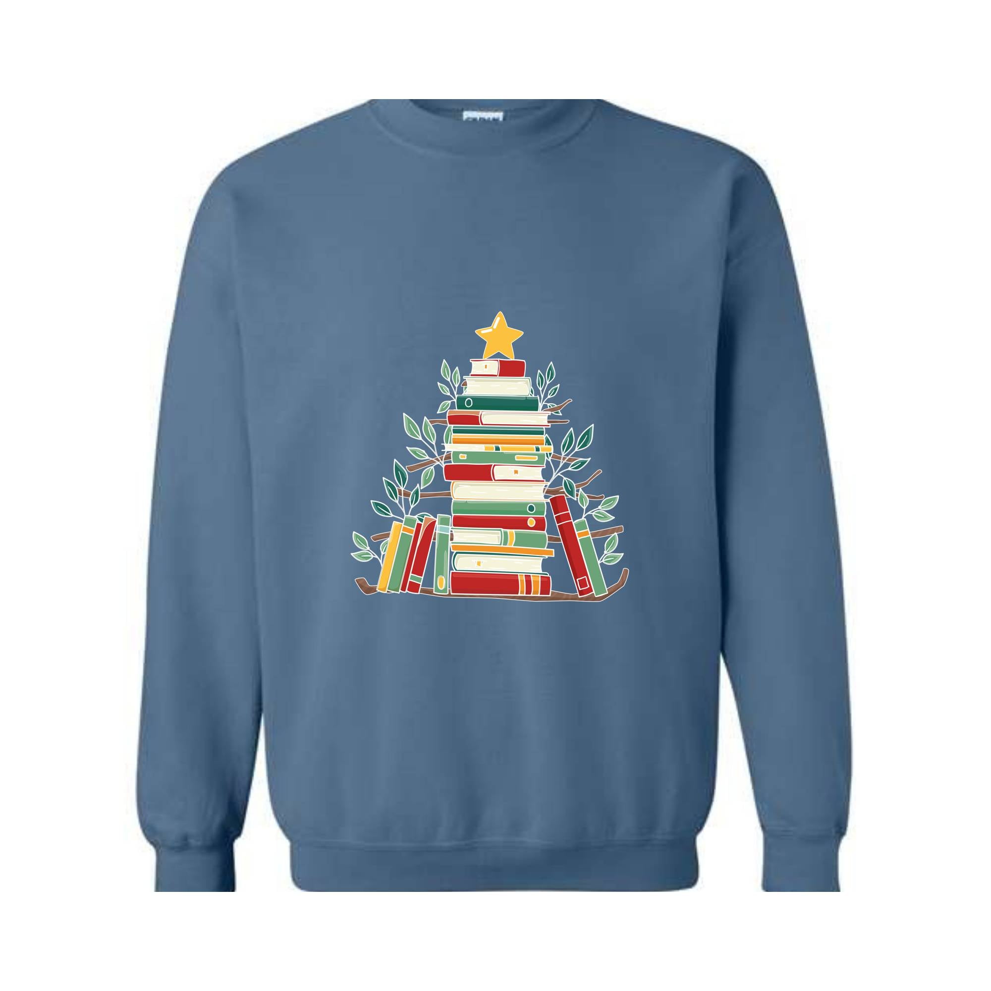 Book Christmas Tree Sweatshirt, Book Lover Gift, Christmas Tree T-Shirt, Book Lover Shirt, Christmas Bookworm, Bookish Christmas Gift, Liter