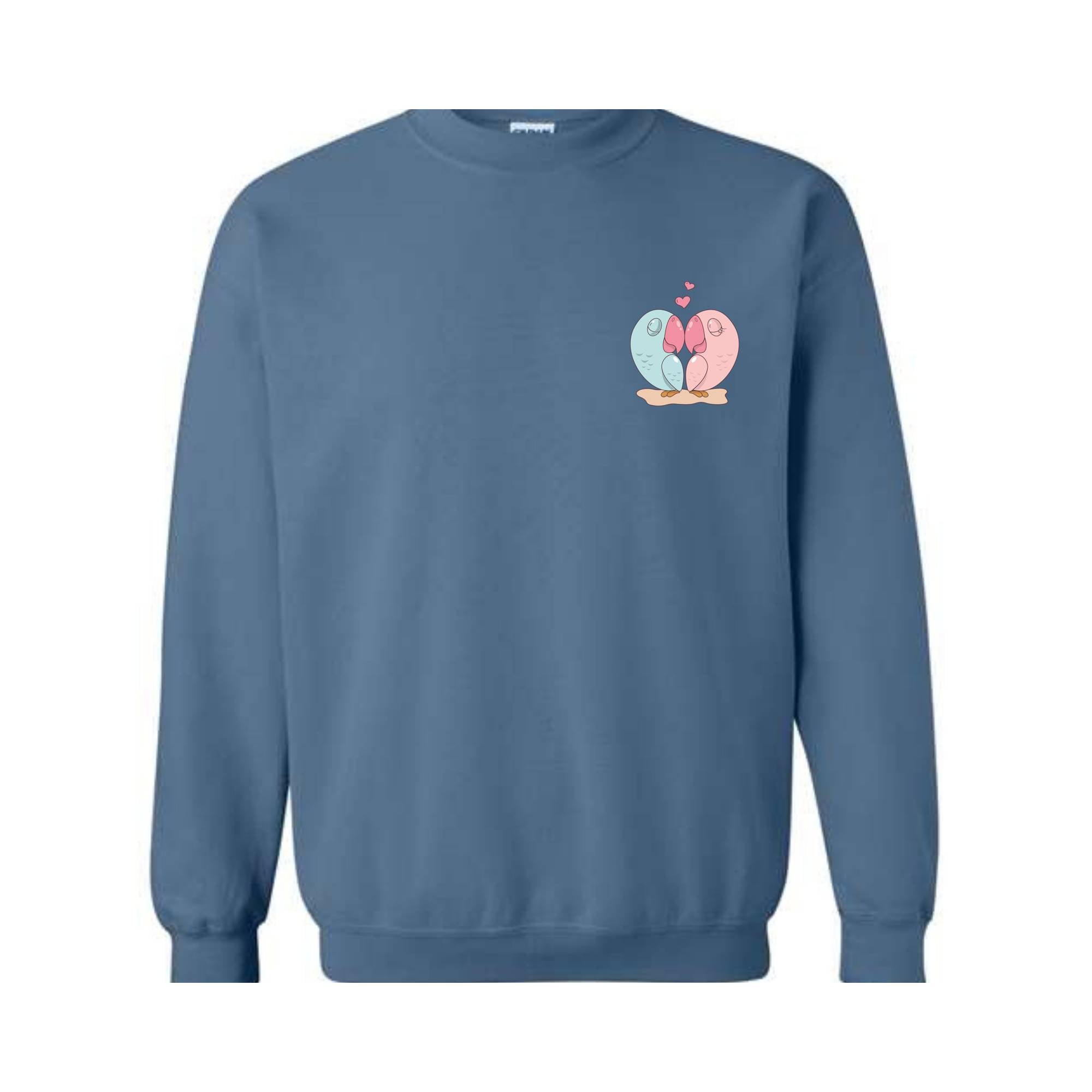 Parrot Heart Sweatshirt, Valentines Day Sweatshirt, Lover Sweatshirts, Parrot Sweatshirt, Matching Sweatshirts, Valentine Lover Gifts