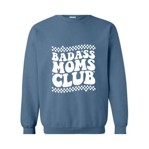 Badass Moms Club Sweat, Rock Moms Sweatshirt, Cool Moms Squad Shirt, Gothic Style Sweater, Rock n Roll Mama Pullover, Gift For Mom