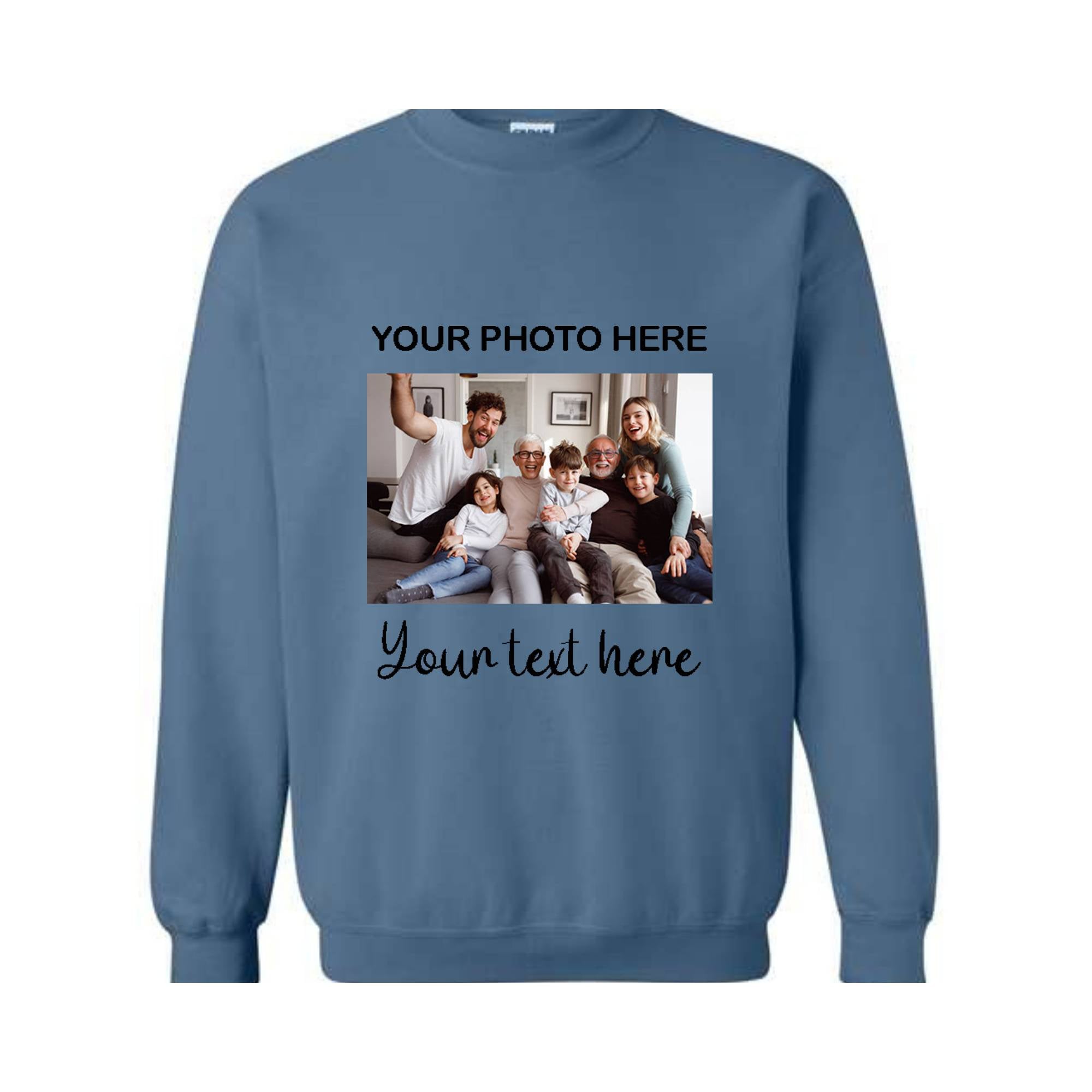 Custom Photo Sweatshirt, Custom Text Shirt, Personalized Photo Shirt, Birthday photo Shirt, Custom Picture Shirt, Personalized Custom Text