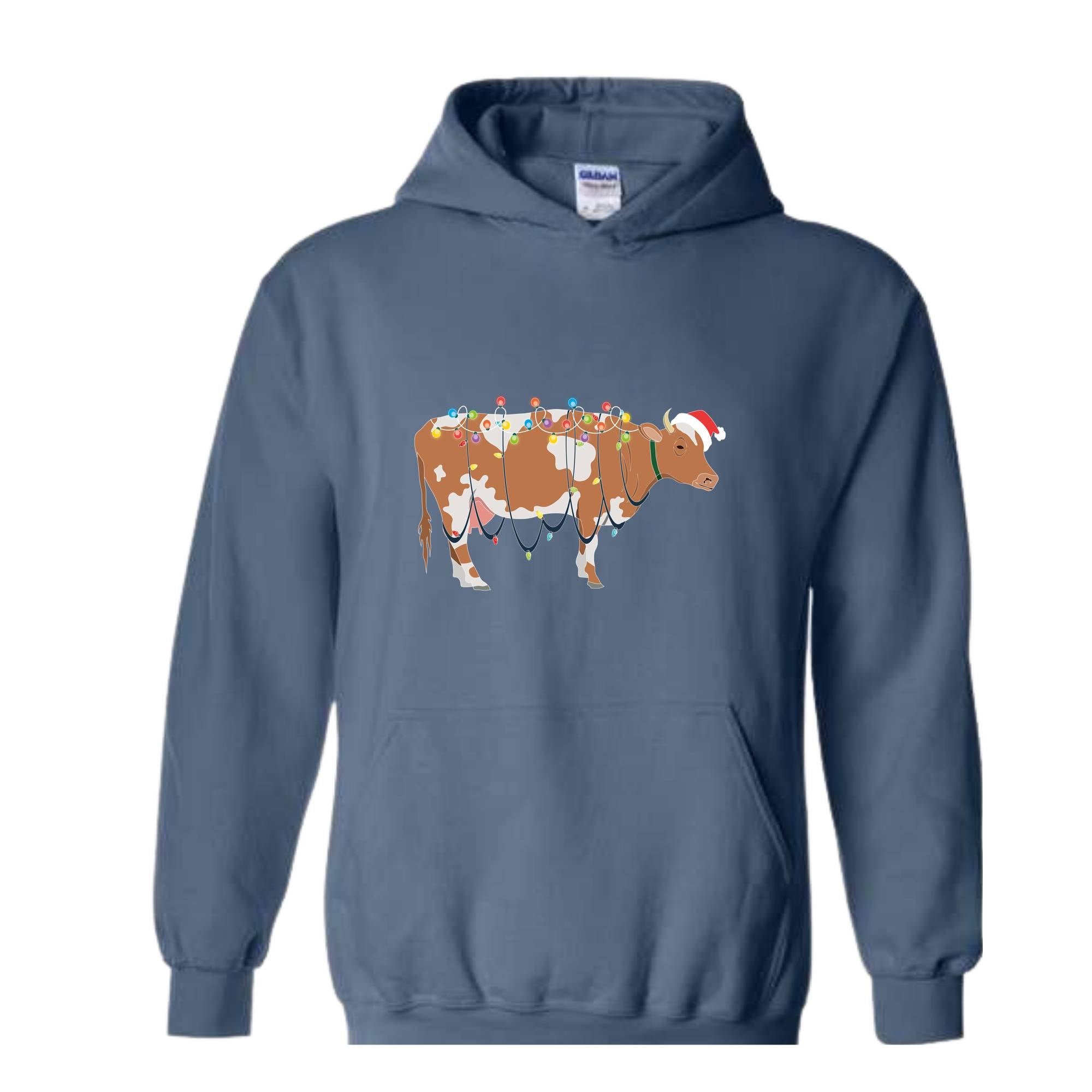 Christmas Cow Sweatshirt, Country Sweatshirt, Country Xmas Sweatshirt, Farm Christmas Sweatshirt, Cow Lover Sweatshirt, Christmas Gift