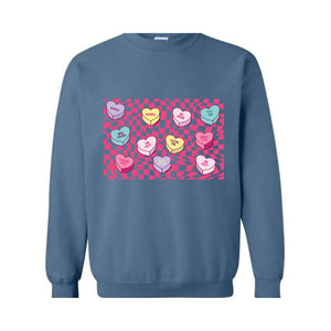 Valentines Conversation Hearts sweater,ValentineS Day Sweatshirt,Candy Hearts Sweatshirt,Conversation Hearts