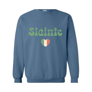 Slainte Sweatshirt, Luck of the Irish, Irish Sweatshirt, Irish Clothing, St Patrick's Day Sweatshirt, Lucky Sweatshirt, Womens St Patricks