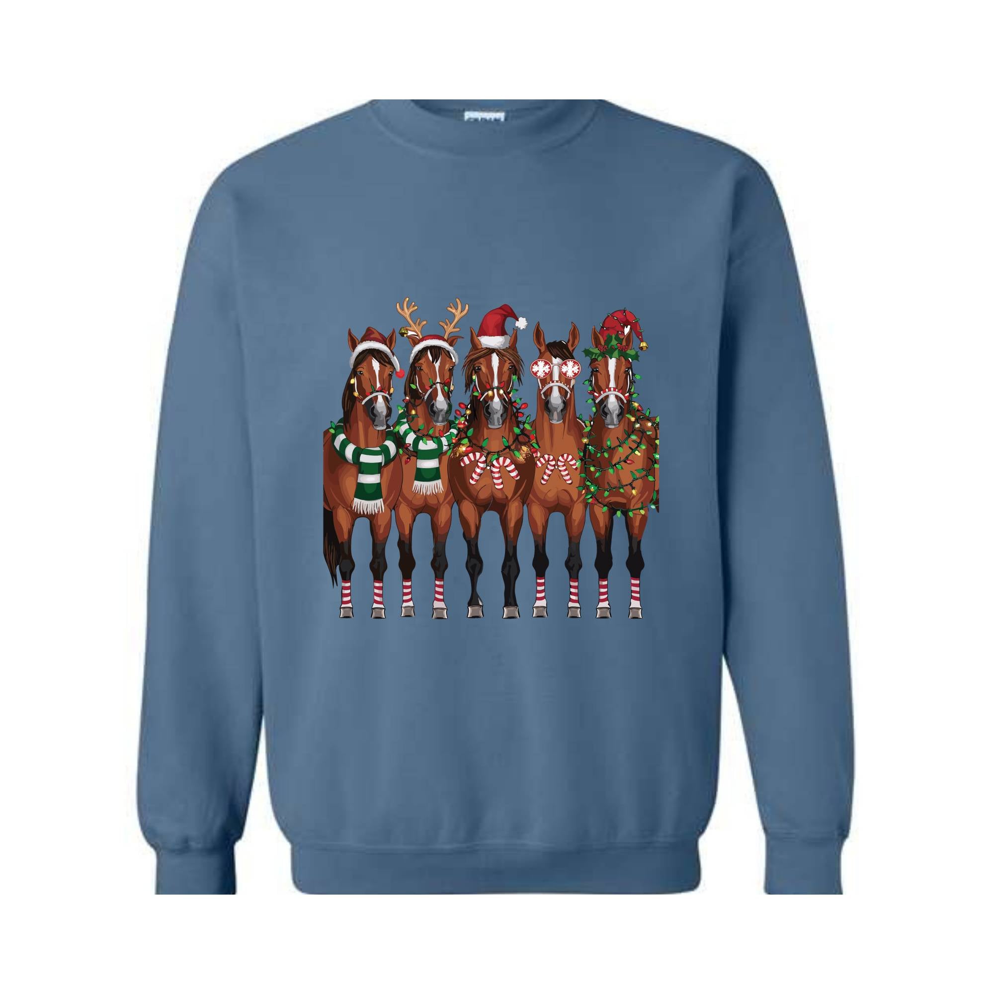 Horse Christmas Sweatshirt,Horse Christmas Shirt For Women, Funny Animals Christmas Sweatshirt, Farm Lover Gift, Funny Christmas Shirt