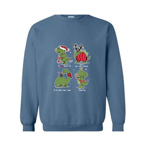 Christmas Dinosaur Sweatshirt, Dinosaur Sweathirt, Christmas Gifts, Dinosaur Lover Sweathirt, Fall Sweatshirt, Christmas Sweatshirt