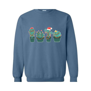 Christmas Cactus Sweatshirt, Cactus Lover Sweatshirt, SOuthern Christmas Sweatshirt, Plant Lover Gifts