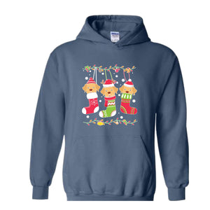 Christmas Golden Retriever Hoodie, Christmas Pajama, Dog Hoodie, Happy Christmas Dog, Cute Dog Hoodie