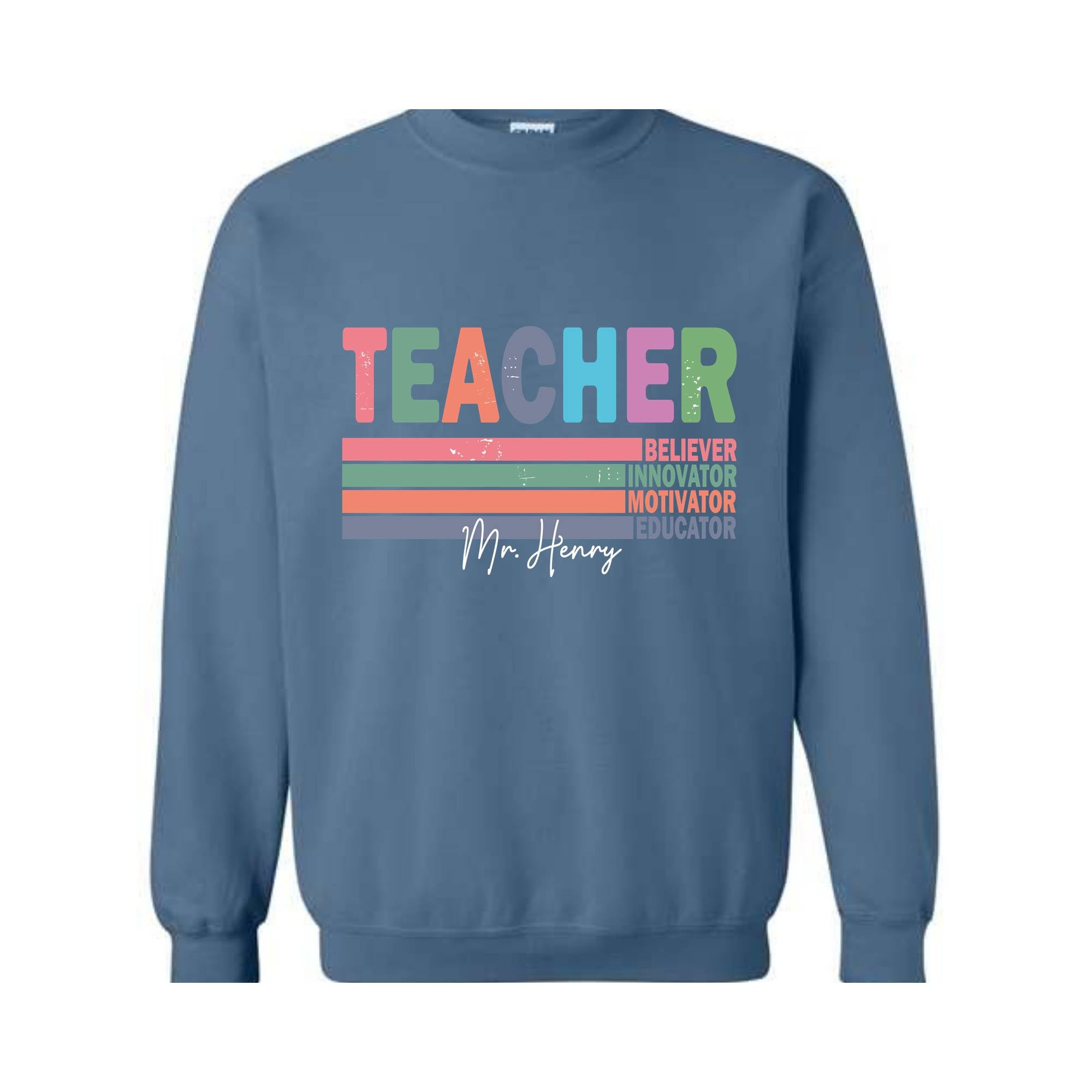 Custom Name Teacher Sweatshirt, Motivational Teacher Hoodie, Teacher Graduation Gift, Teacher Retirement Gift, Teacher Birthday Sweatshirt