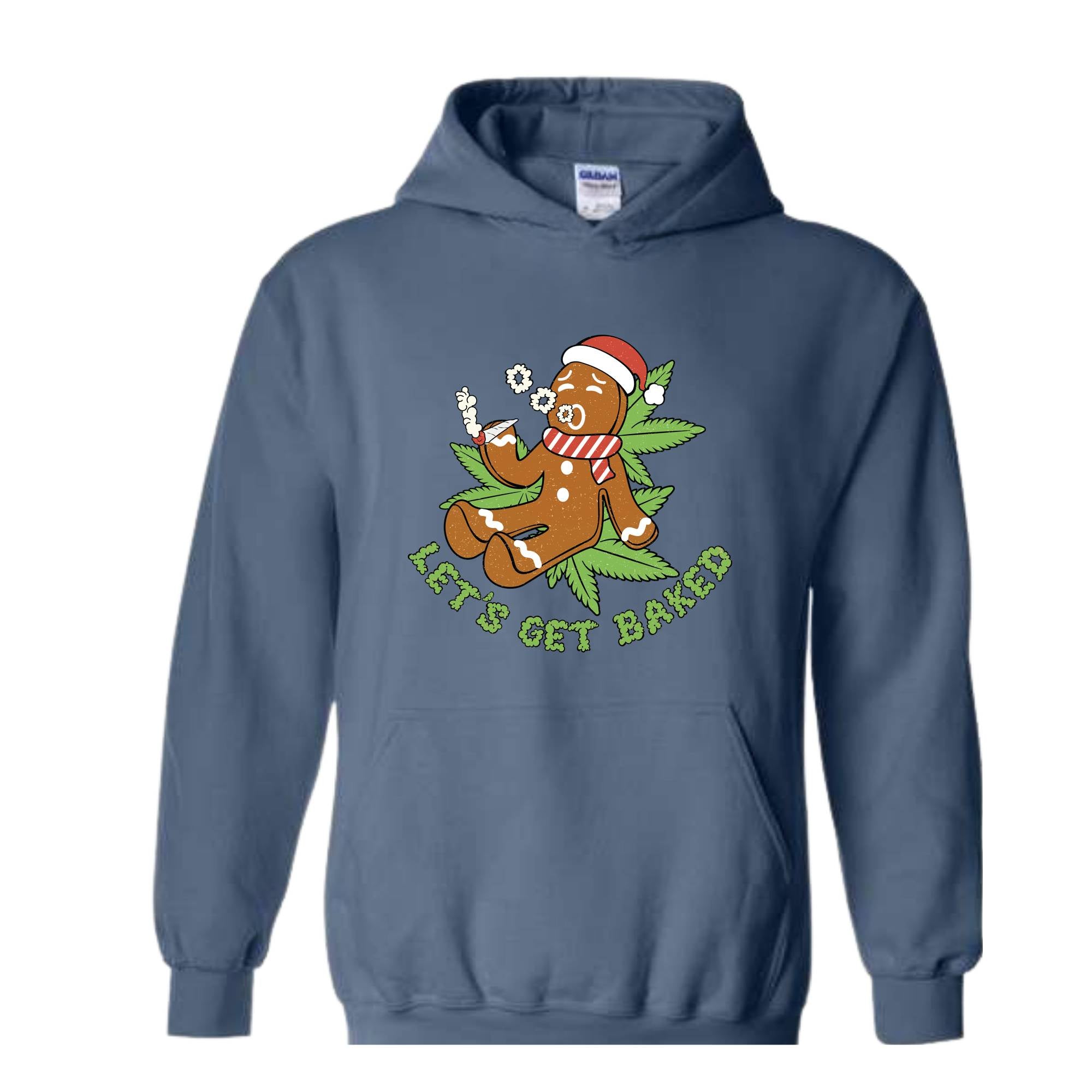 Let's Get Baked Sweatshirt, Gingerbread Sweatshirt, Christmas Sweatshirt, Smoke Weed Sweatshirt, Merry Weedmas Sweatshirt