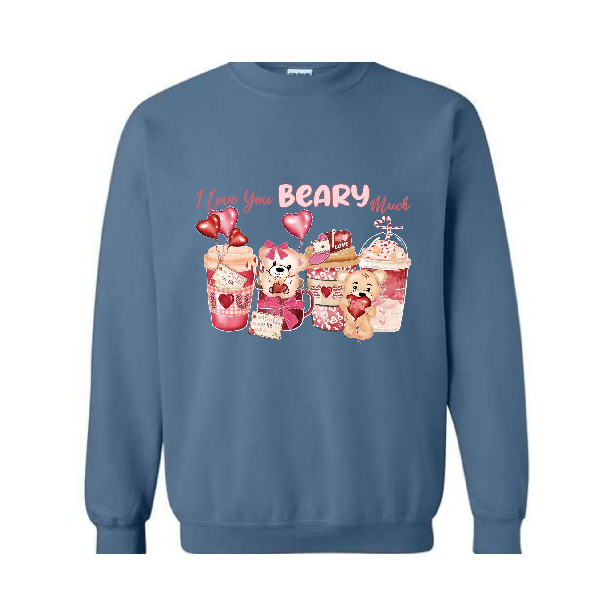 I Love Beary Much Sweatshirt, Valentine's Day Gift, Valentine's Day Sweatshirt, Valentine's Day Clothing, Love Sweatshirt, Xoxo Sweatshirt