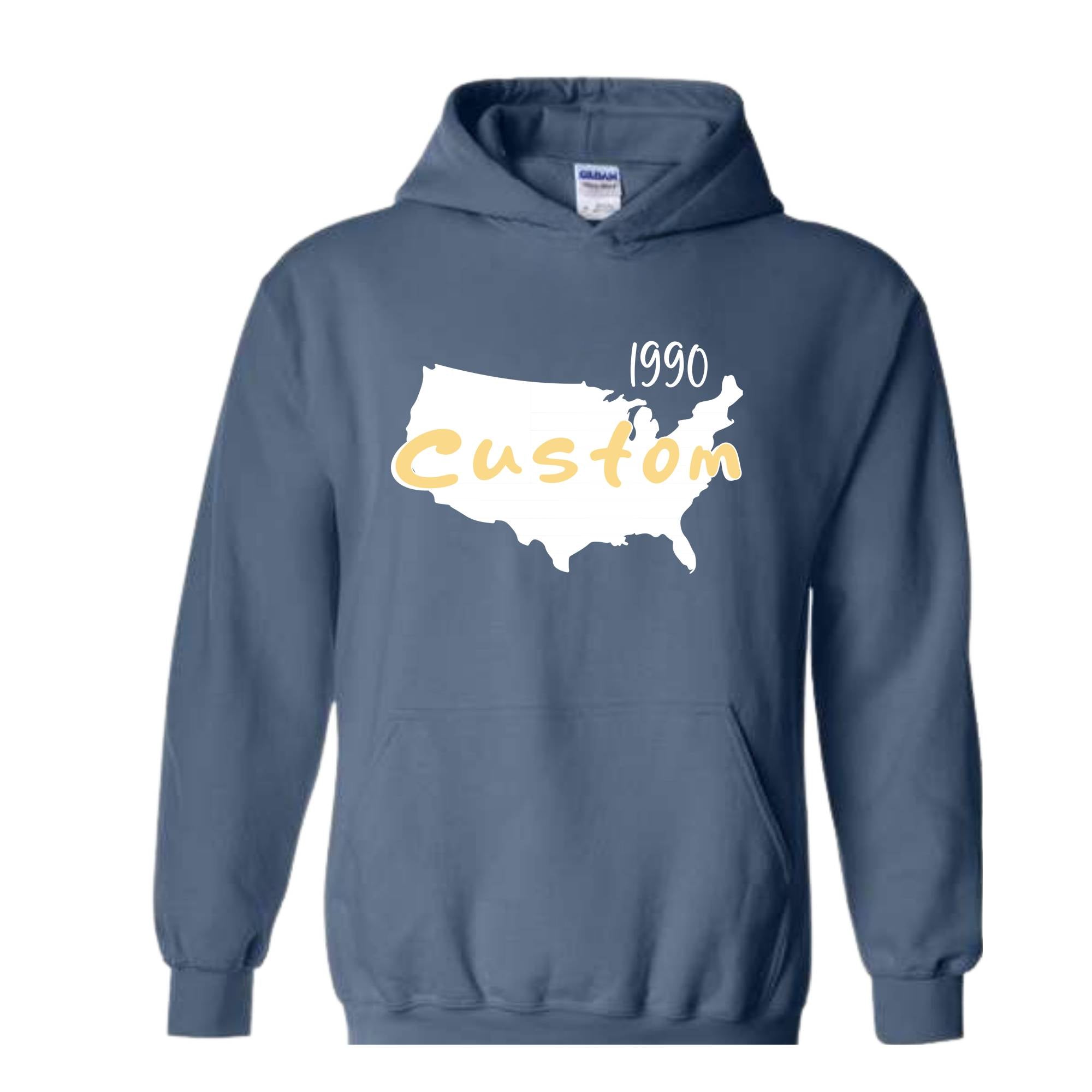 Custom your State Hoodie, States Hoodie, Taxes Hoodie, Boston Hoodie, States Name, Custom Date the state was founded Hoodie