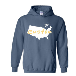 Custom your State Hoodie, States Hoodie, Taxes Hoodie, Boston Hoodie, States Name, Custom Date the state was founded Hoodie