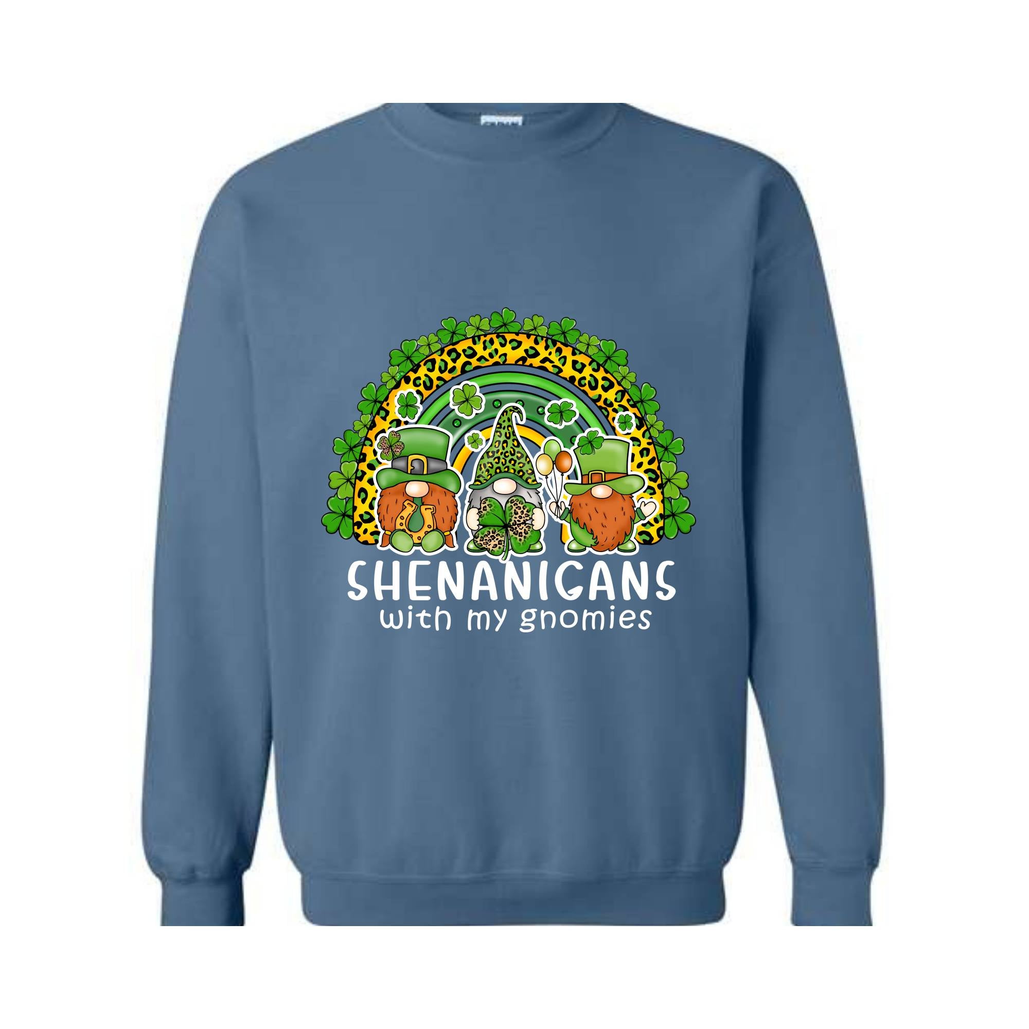 Shenanigans With My Gnomies Sweatshirt, St. Patricks Day Sweatshirt, Lucky Sweatshirt, Gnome Sweatshirt, Boho Rainbow Sweatshirt