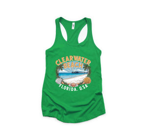 Clearwater Beach Tank Top, Summer Trip Shirt, Beach Trip Tank Top, Beach Tank Top, Beach Gift, Beach Outfit, Retro Beach Shirt