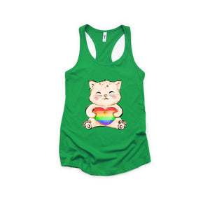 Cute LGBTQ Cat Tank Top, LGBTQ Pride Tank Top, Gay Pride Tank Top, Pride Month Tank Top, Love Is Love Tank Top, Female Symbol Tank Top