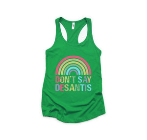 Don't Say Desantis Tank Top, Gay Pride Tank Top, Pride Flag Tank Top, Love Is Love Shirt, Gay Tank Top