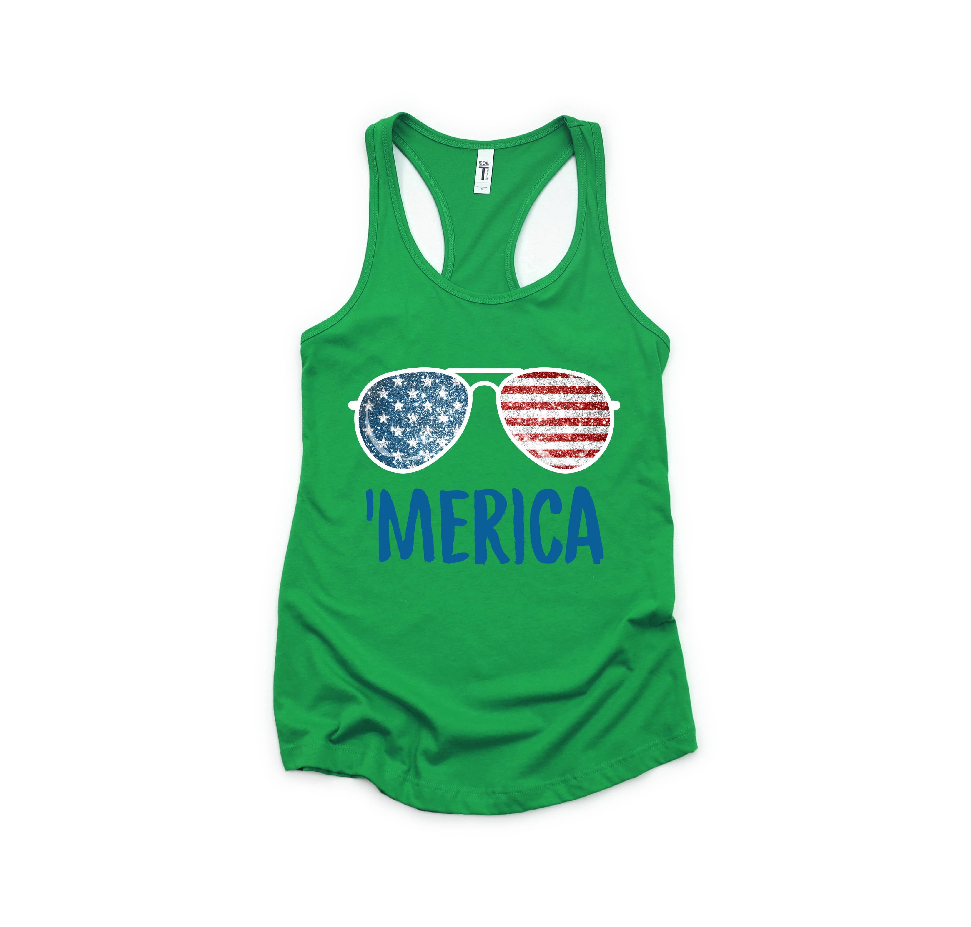 Merica Sunglasses Tank Top, July 4th Tank Top, USA Tank Top, Independence Day, 4th Of July Tank Top, Fourth Of July Outfit, Summer Tank Top